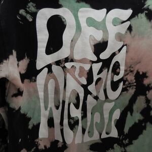 Vans Off The Wall Print Black Bleach Tie Dye Pullover Hoodie Mens Size Medium